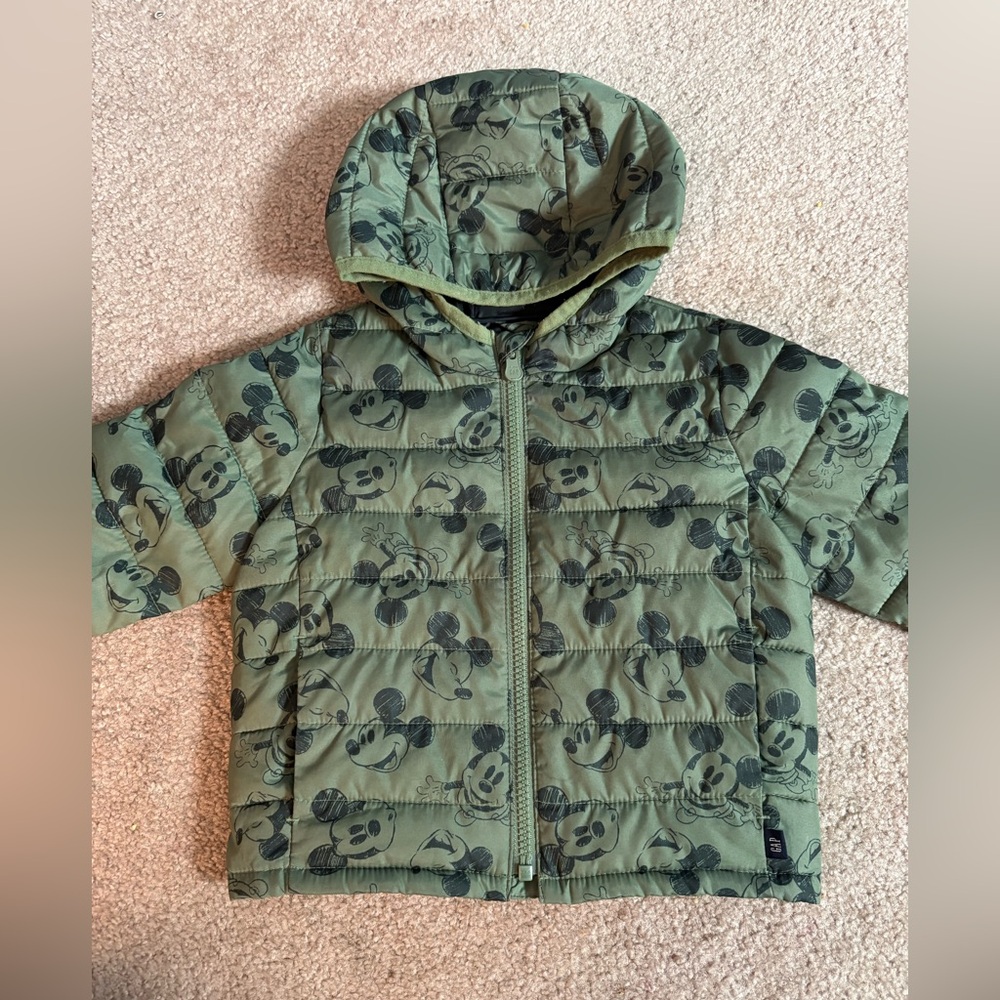 GAP Green Puffer Jacket with Hood